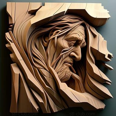 3D model Paul Jenkins artist American artist (STL)